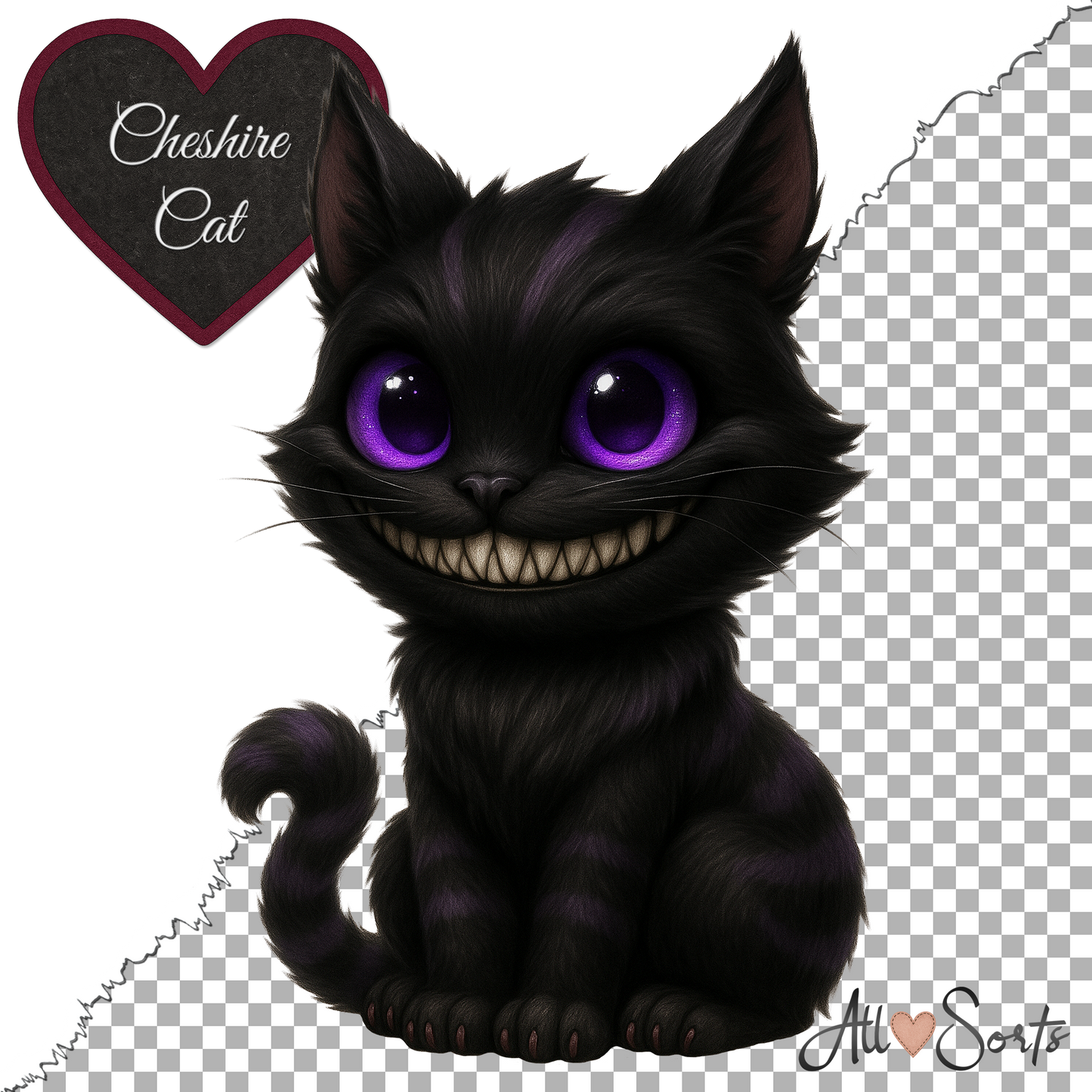 Cheshire Cat Clipart Pack – 20 PNGs
