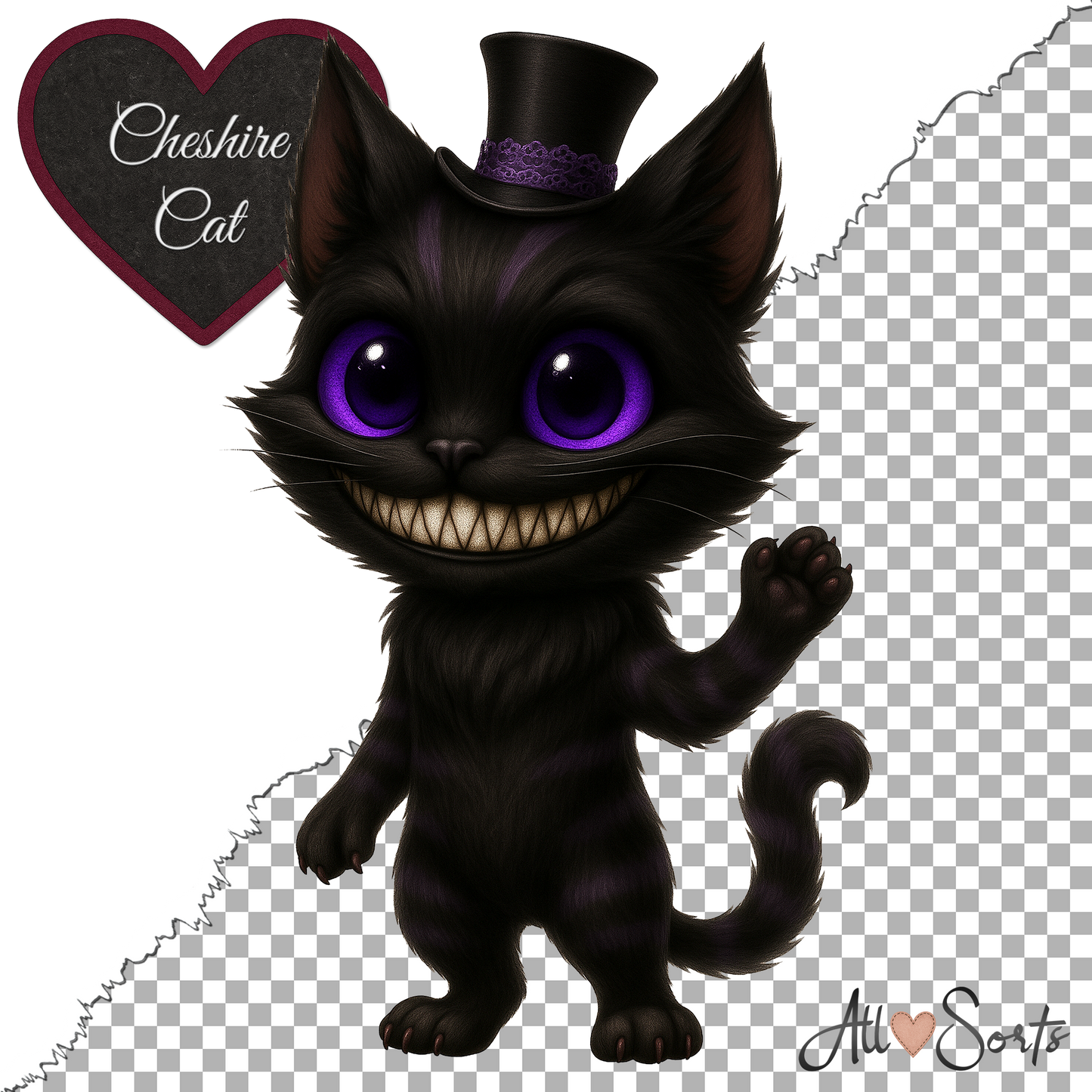 Cheshire Cat Clipart Pack – 20 PNGs
