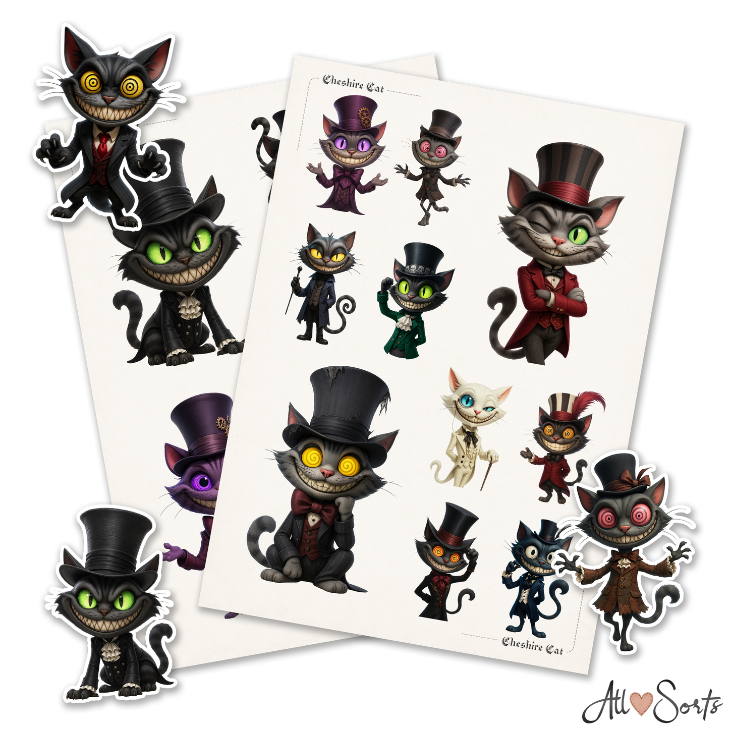 Wonderland Fussy Cut Pages Digital Download