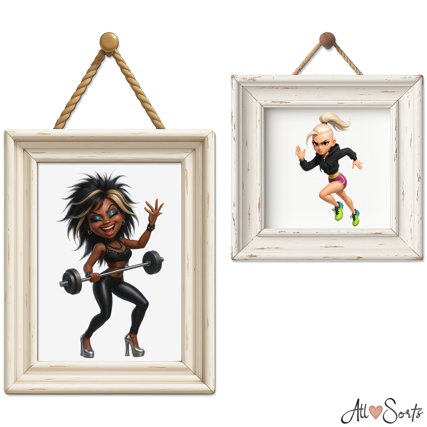 Quirky Gym Girls Clipart Pack - 50 PNGs