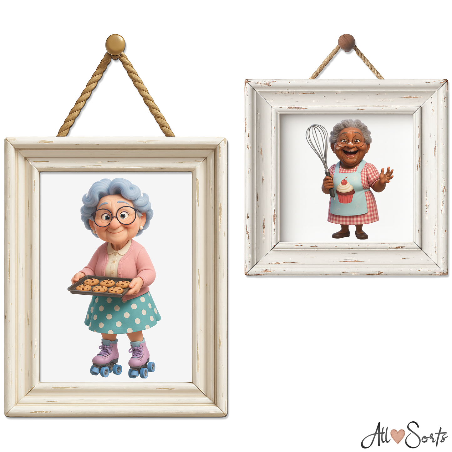 Quirky Grandmas Clipart Pack - 40 PNGs