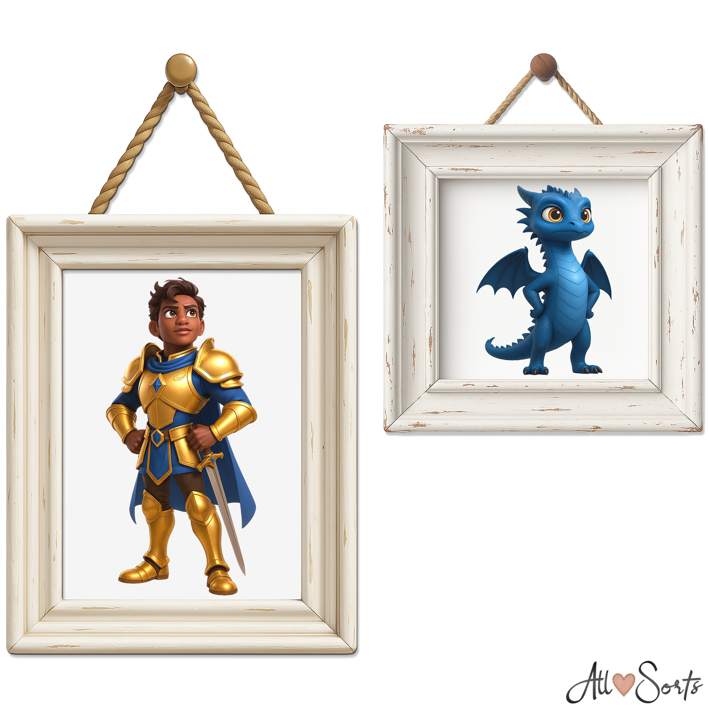 Quirky Dragons & Knights Clipart Pack - 40 PNGs