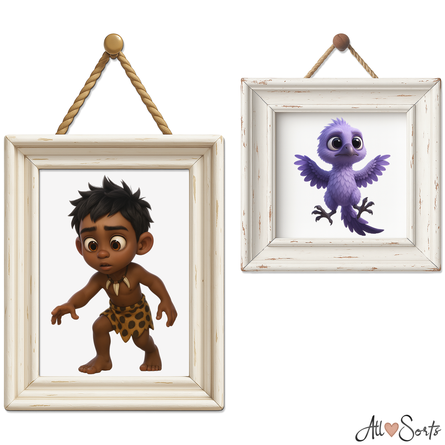 Quirky Dinosaurs & Cavemen Clipart Pack - 40 PNGs