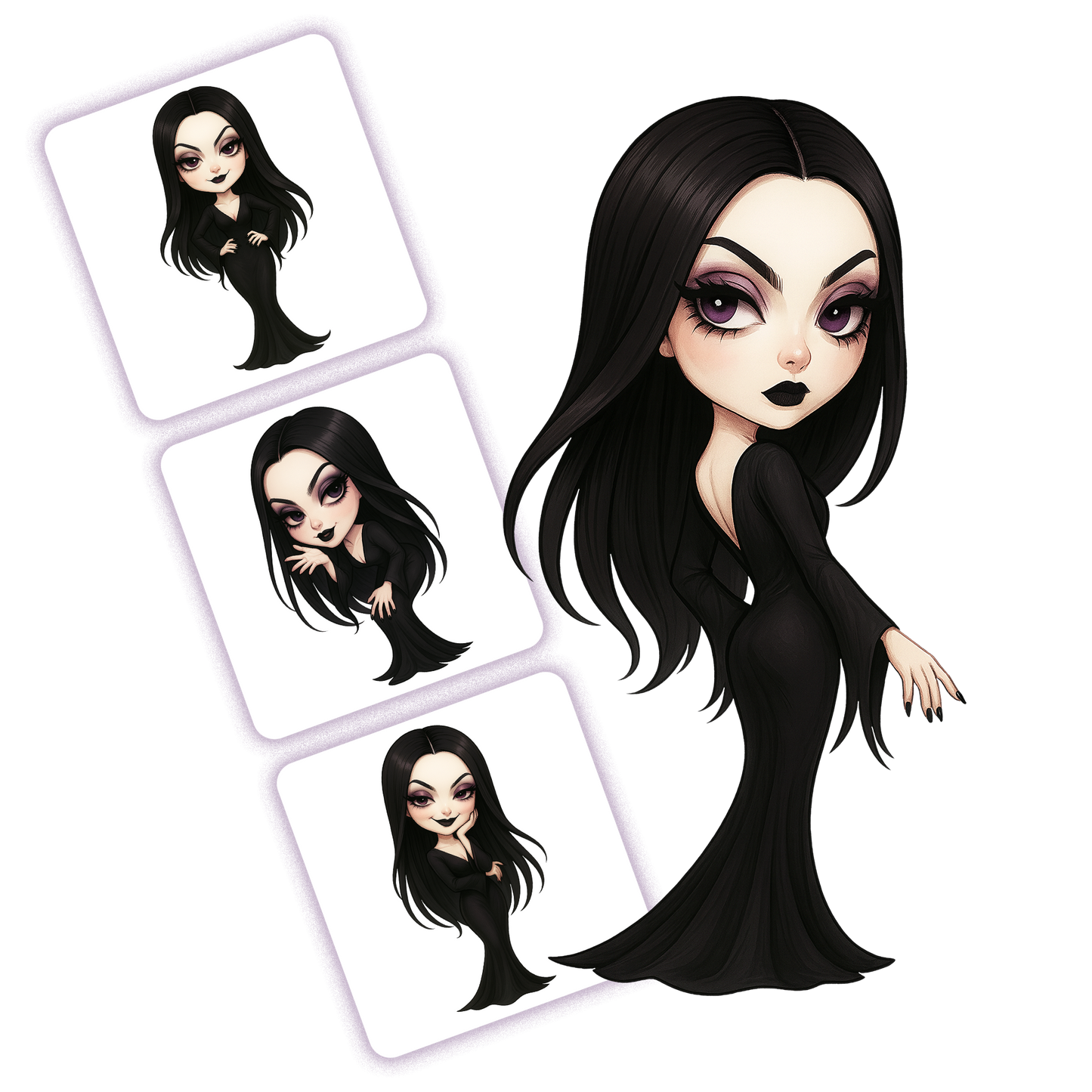 Morticia Clipart Pack - 20 PNGs