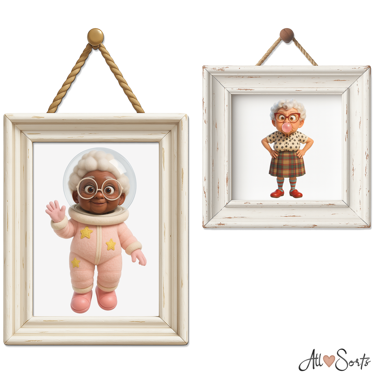 Quirky Grandmas Clipart Pack - 40 PNGs