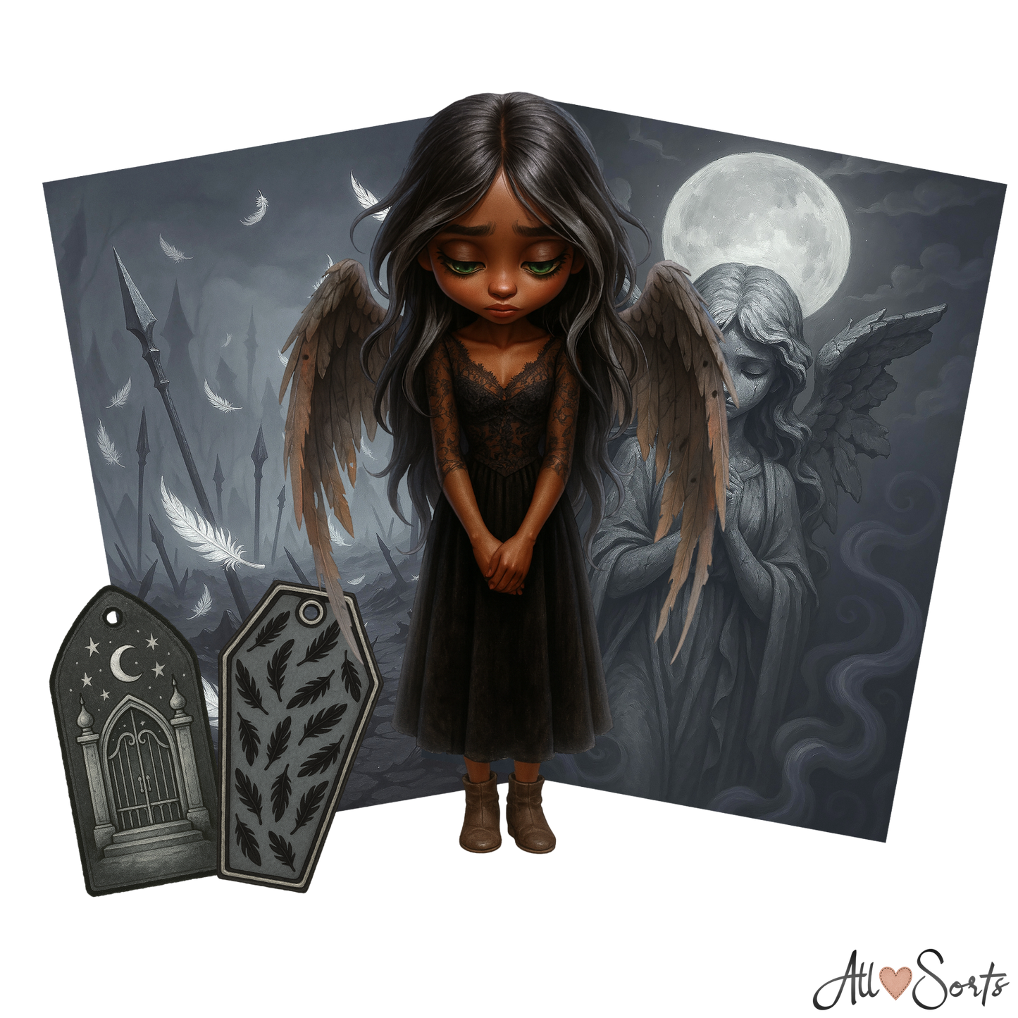 Fallen Angels Digital Scrapbook Pack - 60 Pieces