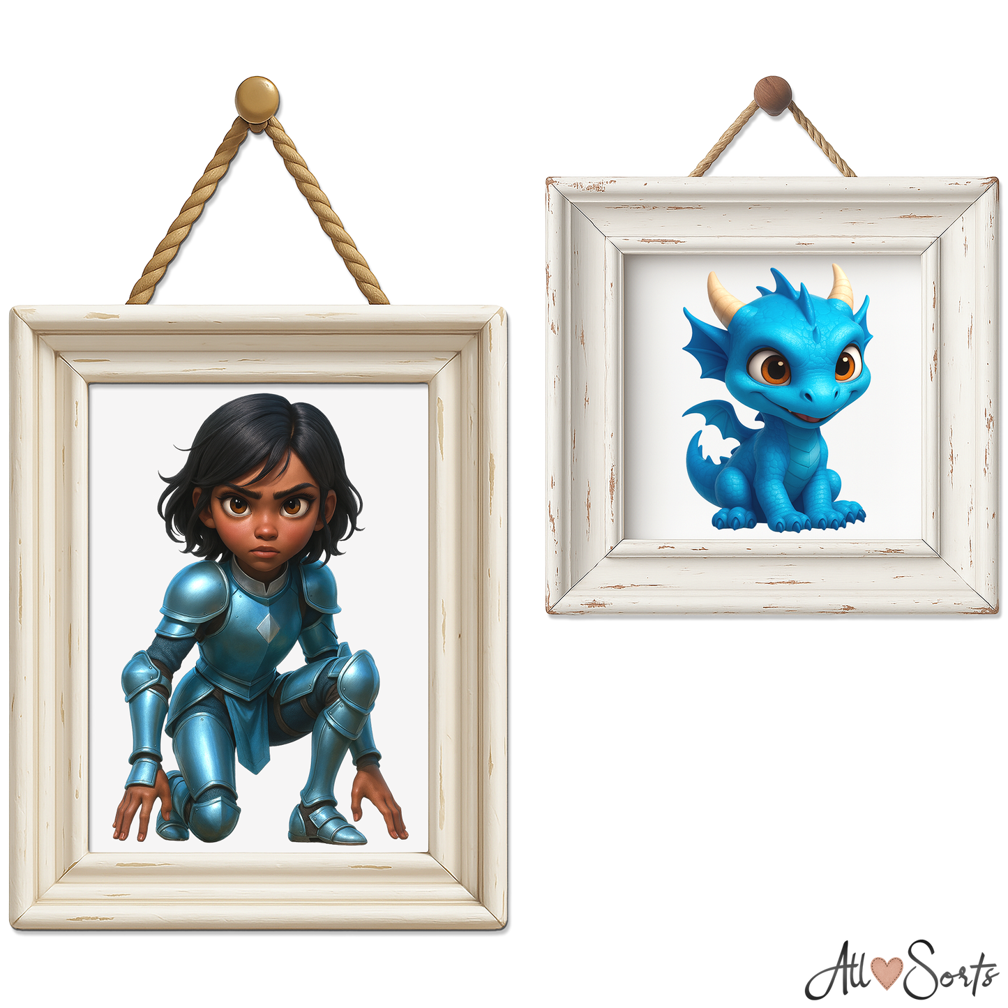 Quirky Dragons & Knights Clipart Pack - 40 PNGs