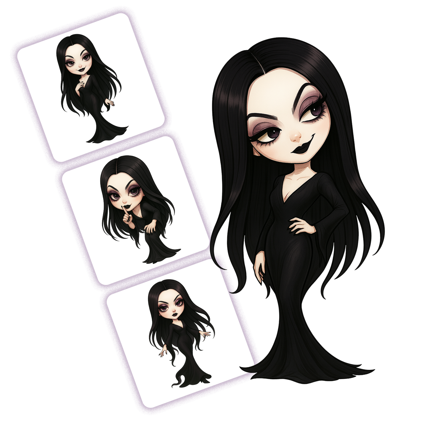 Morticia Clipart Pack - 20 PNGs