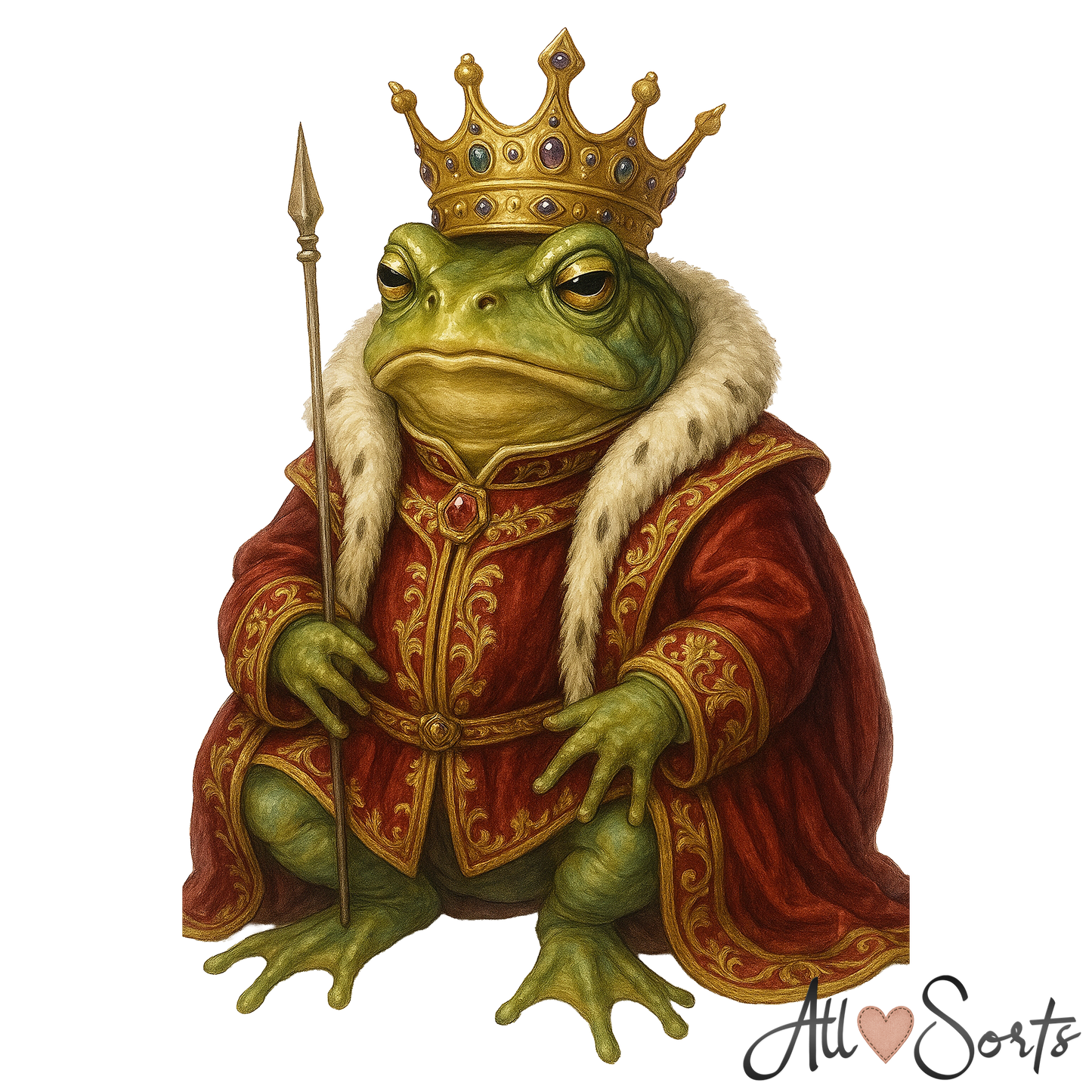 Fairytale Frogs FREEBIE Clipart Pack - 10 PNGs