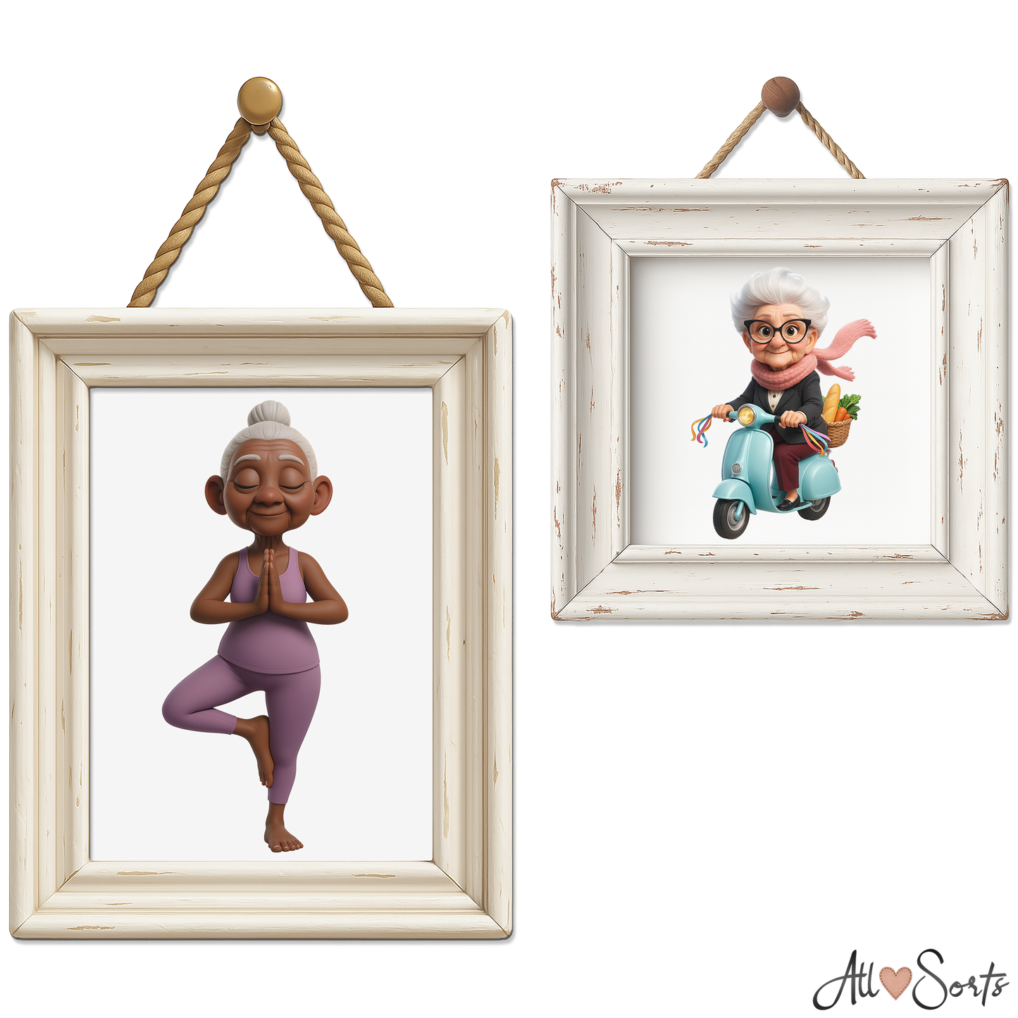 Quirky Grandmas Clipart Pack - 40 PNGs
