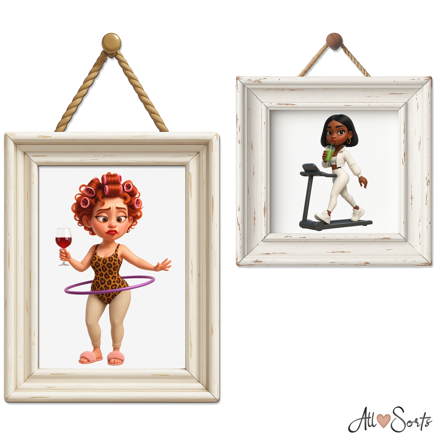 Quirky Gym Girls Clipart Pack - 50 PNGs