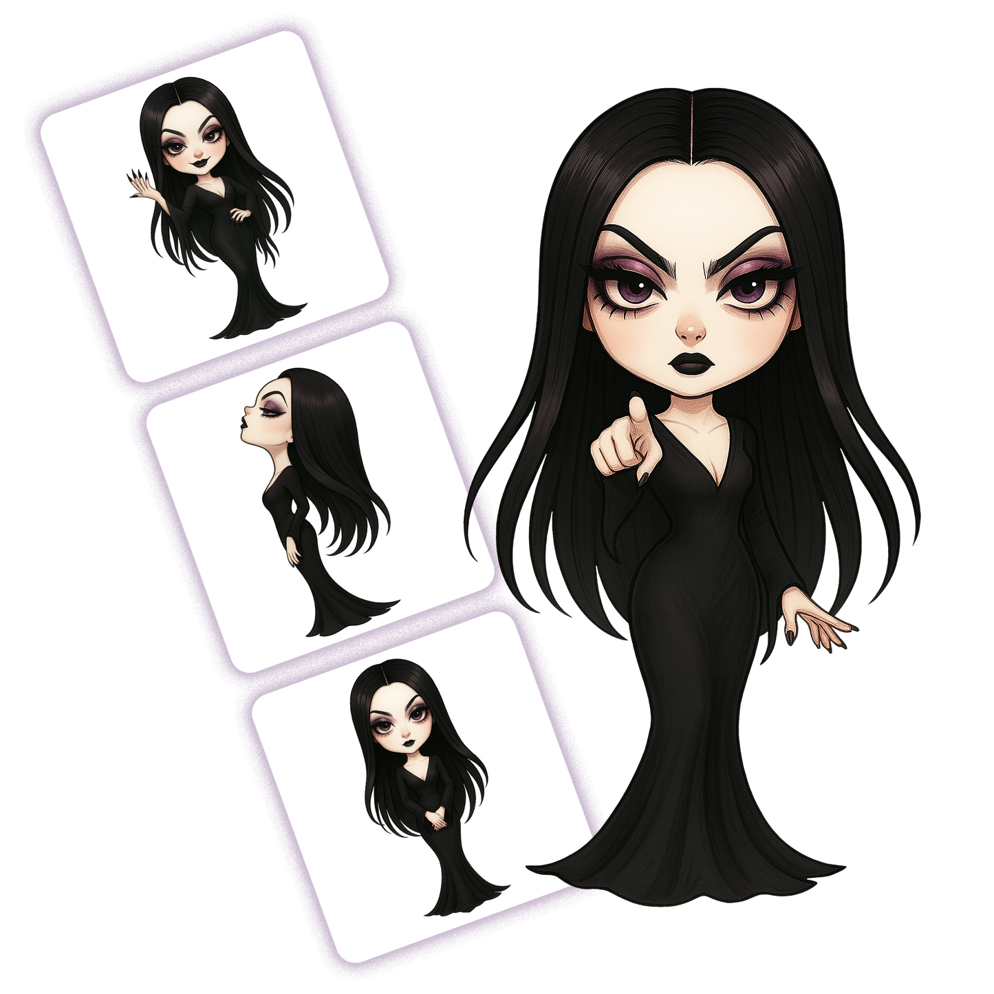 Morticia Clipart Pack - 20 PNGs