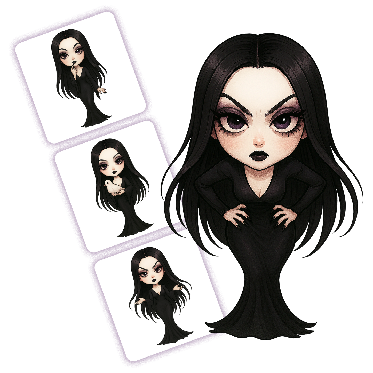 Morticia Clipart Pack - 20 PNGs
