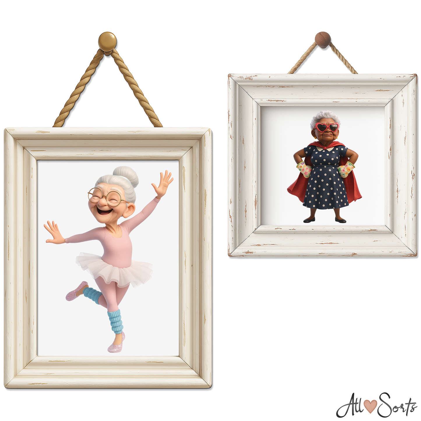 Quirky Grandmas Clipart Pack - 40 PNGs