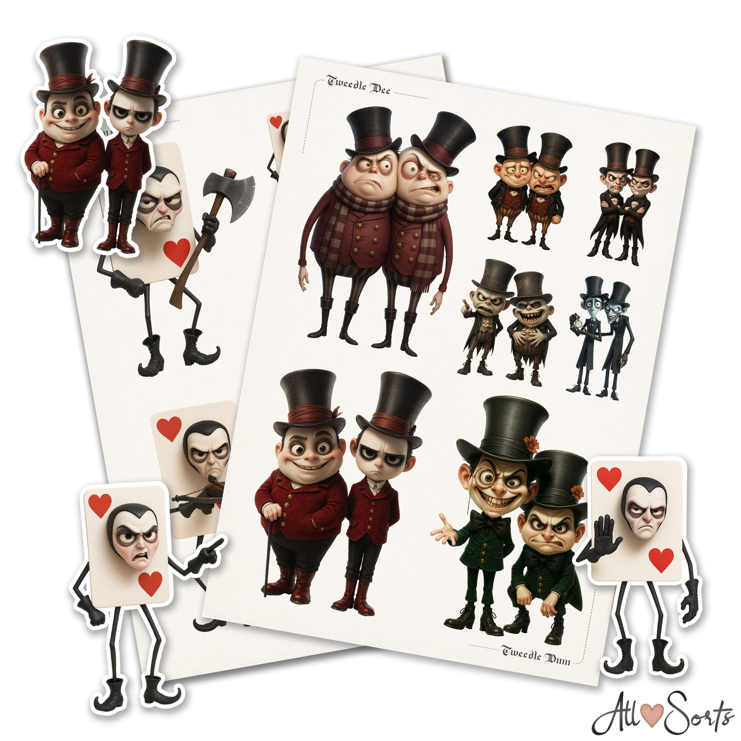 Wonderland Fussy Cut Pages Digital Download