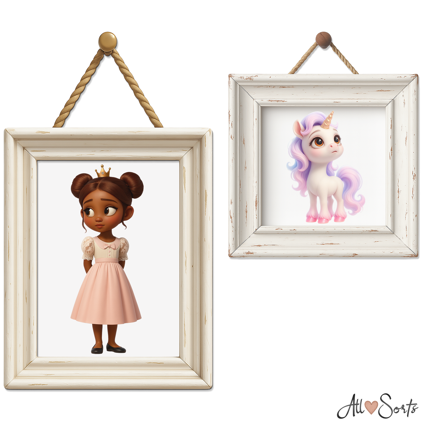 Cute Unicorns & Princesses Clipart Pack - 45 PNGs