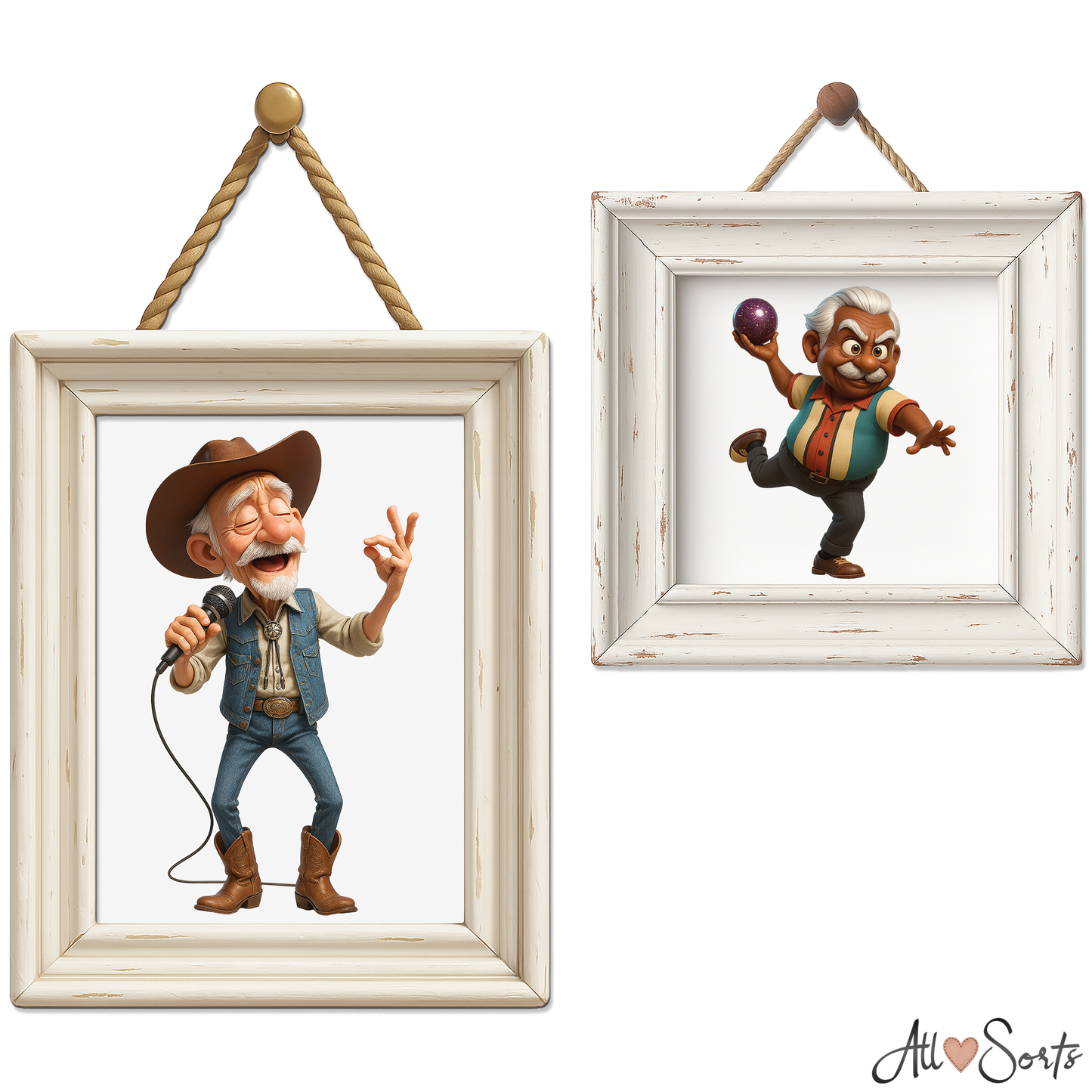 Quirky Grandpas Clipart Pack - 40 PNGs
