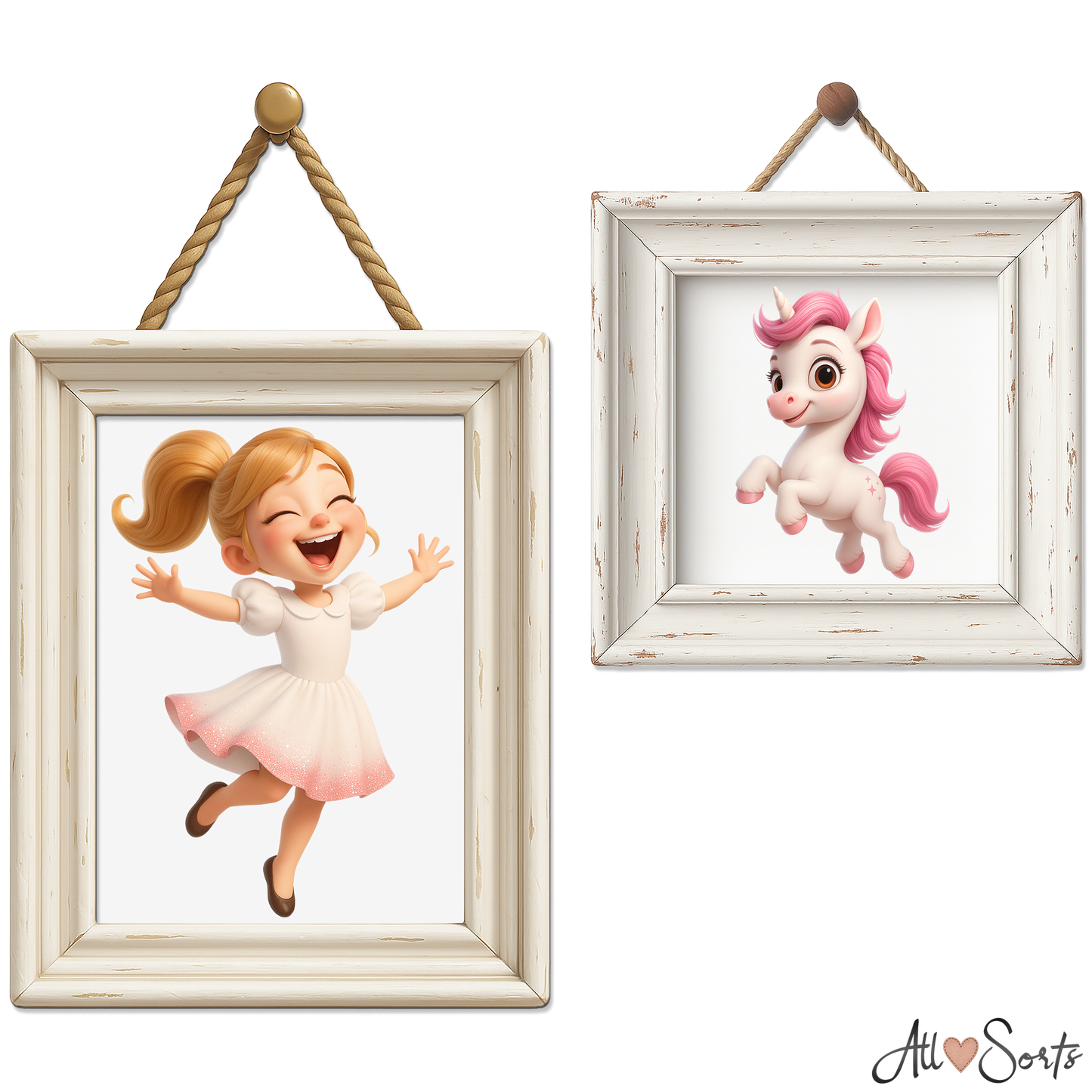 Cute Unicorns & Princesses Clipart Pack - 45 PNGs