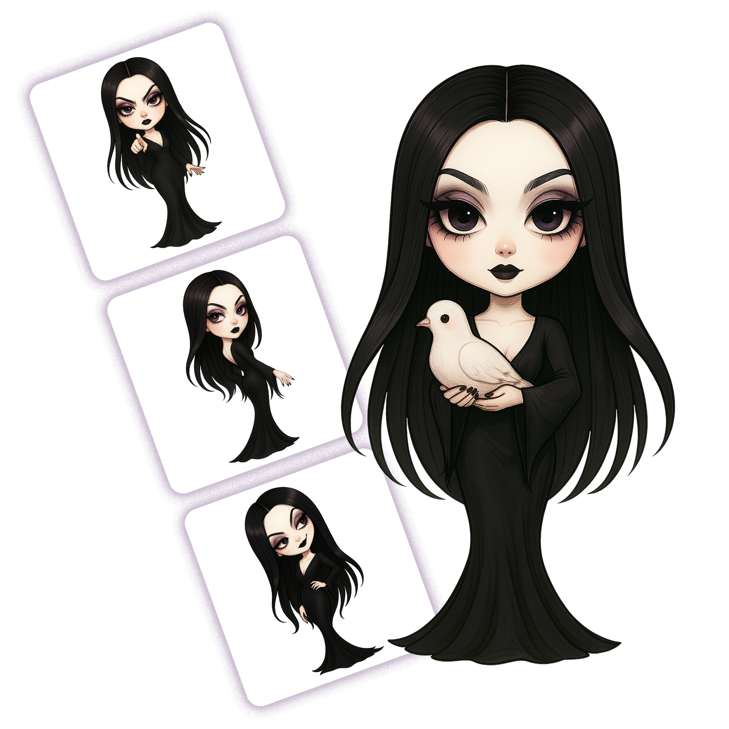 Morticia Clipart Pack - 20 PNGs