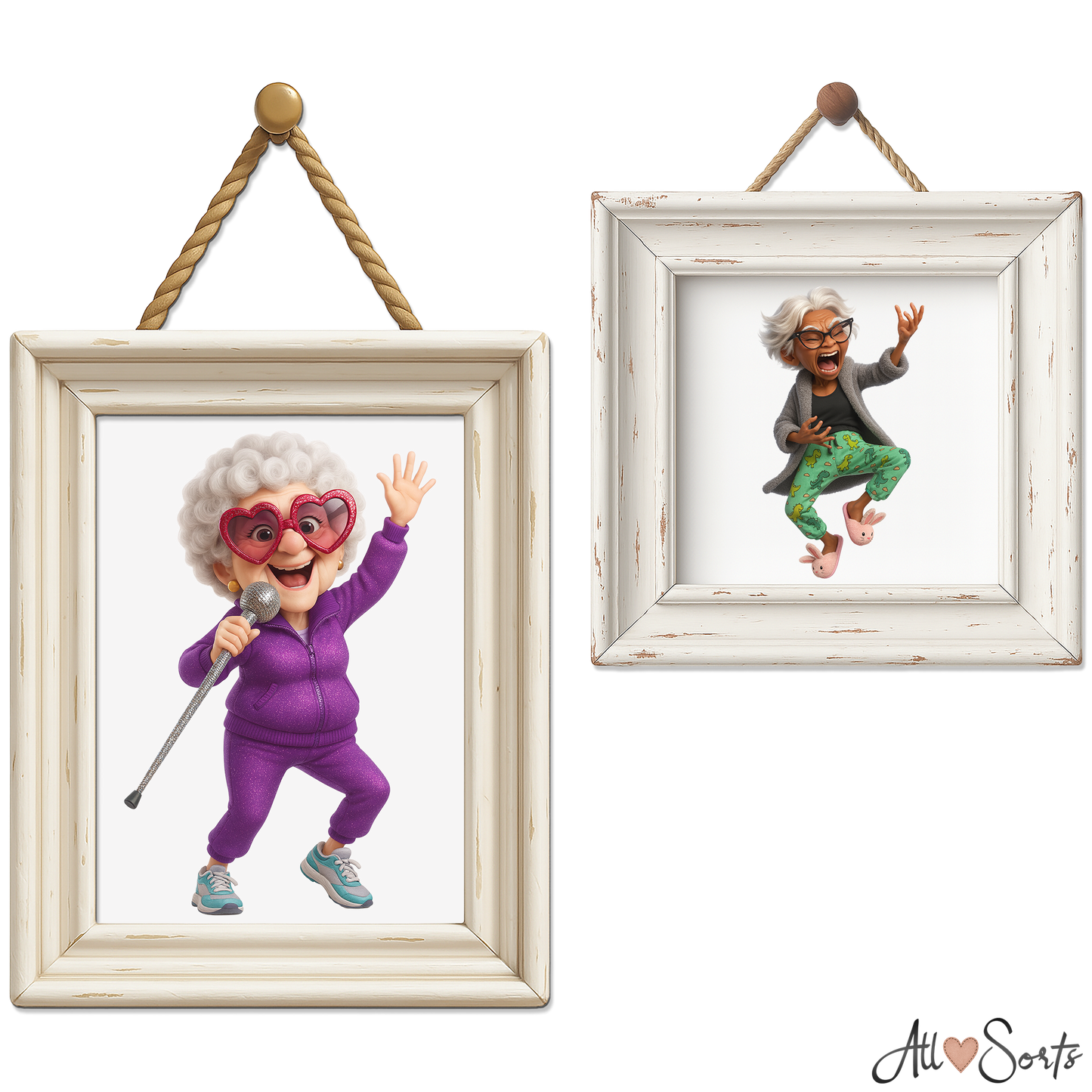 Quirky Grandmas Clipart Pack - 40 PNGs