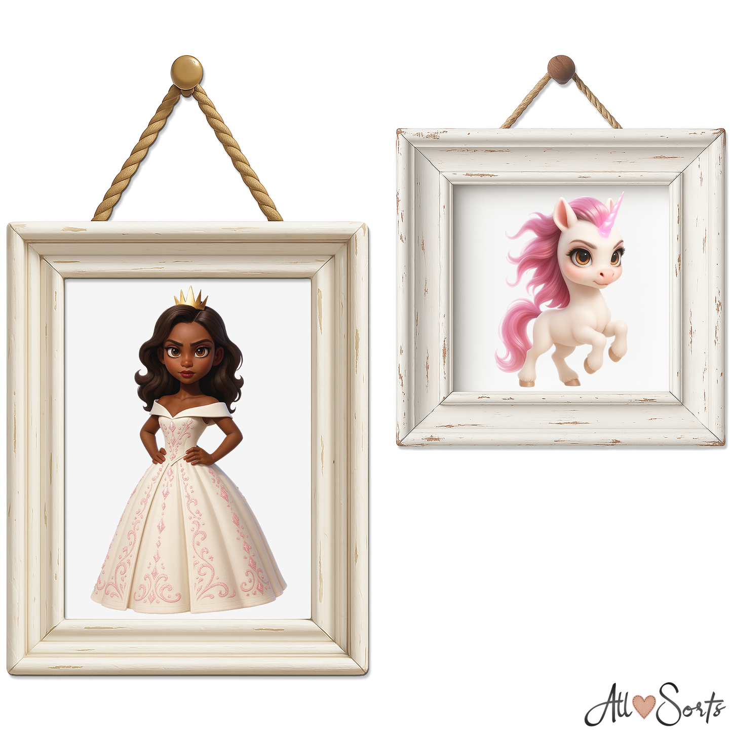 Cute Unicorns & Princesses Clipart Pack - 45 PNGs