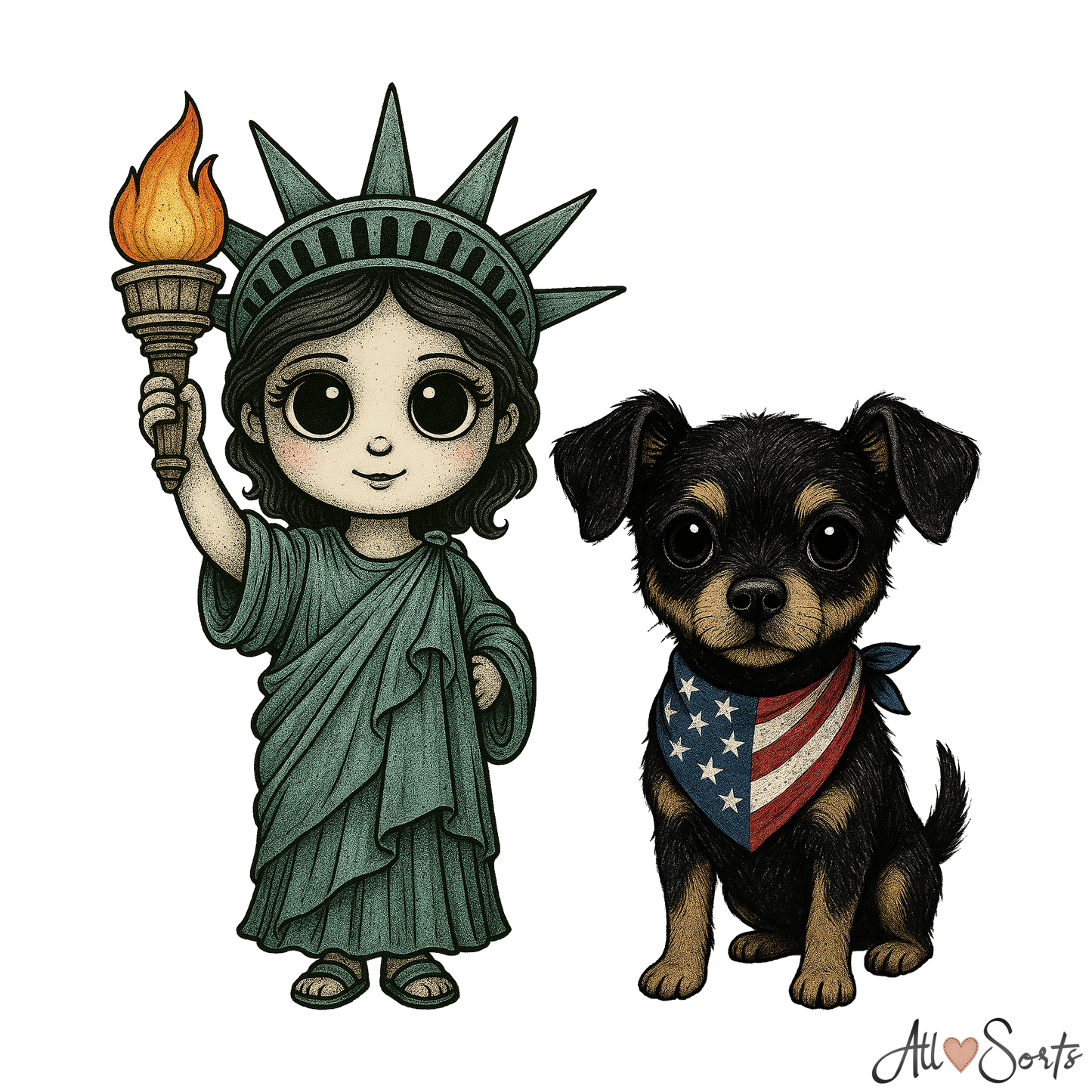 Little American Patriots FREEBIE Clipart Pack - 10 PNGs