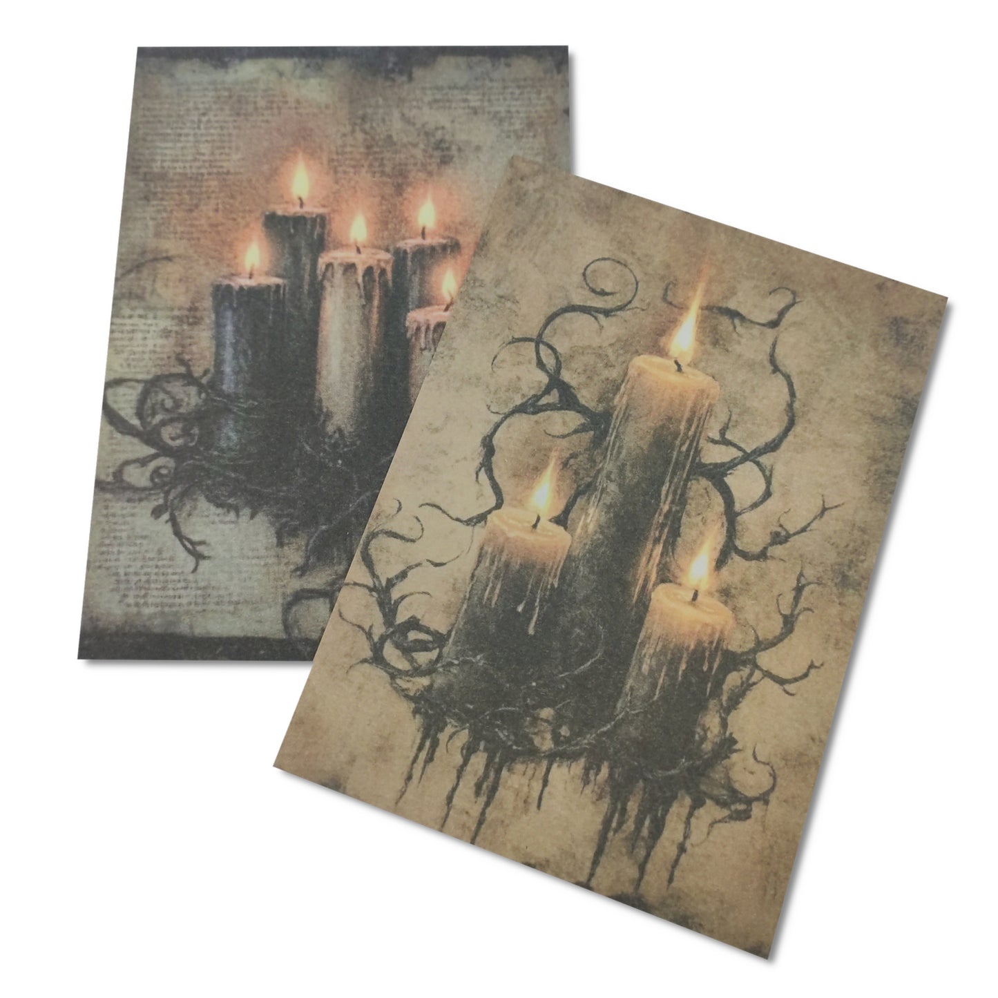 20 Sheets Dark Gothic Candles A6 Paper Decor