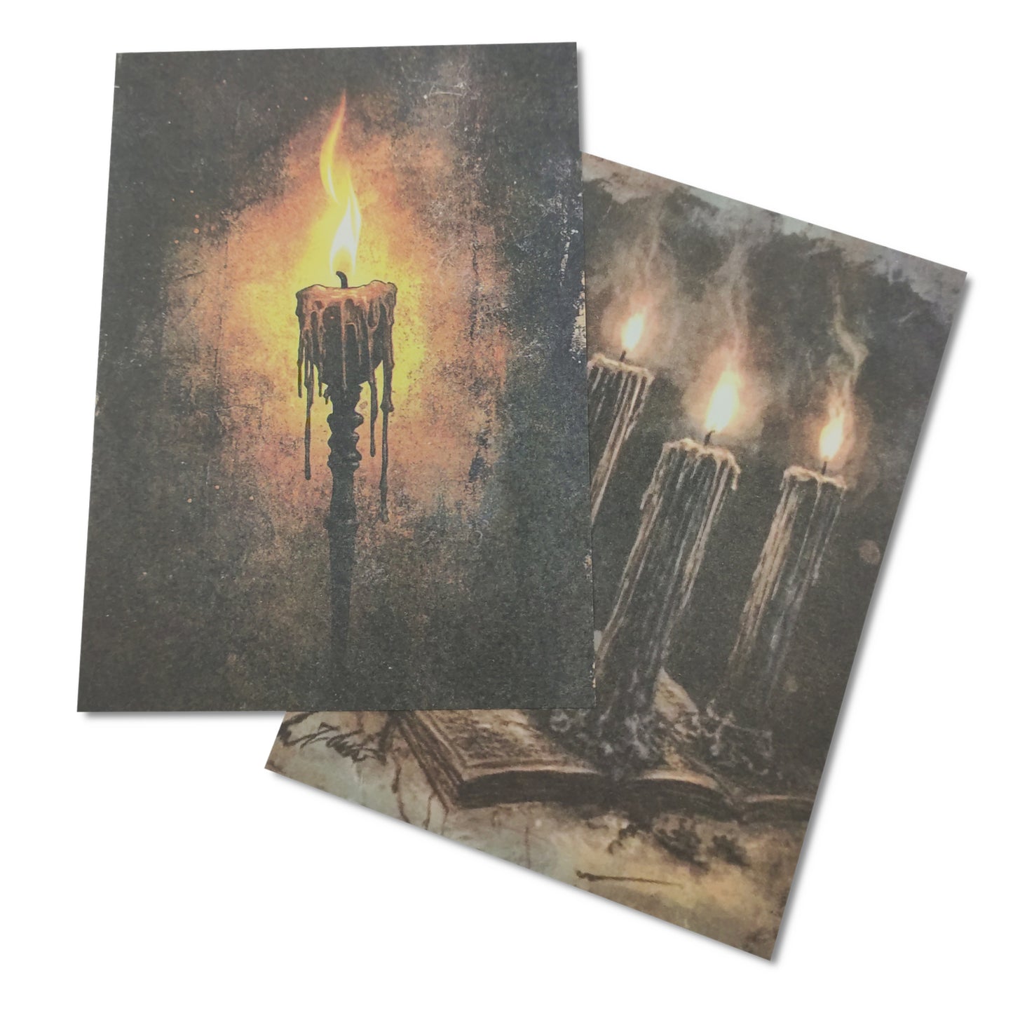 20 Sheets Dark Gothic Candles A6 Paper Decor