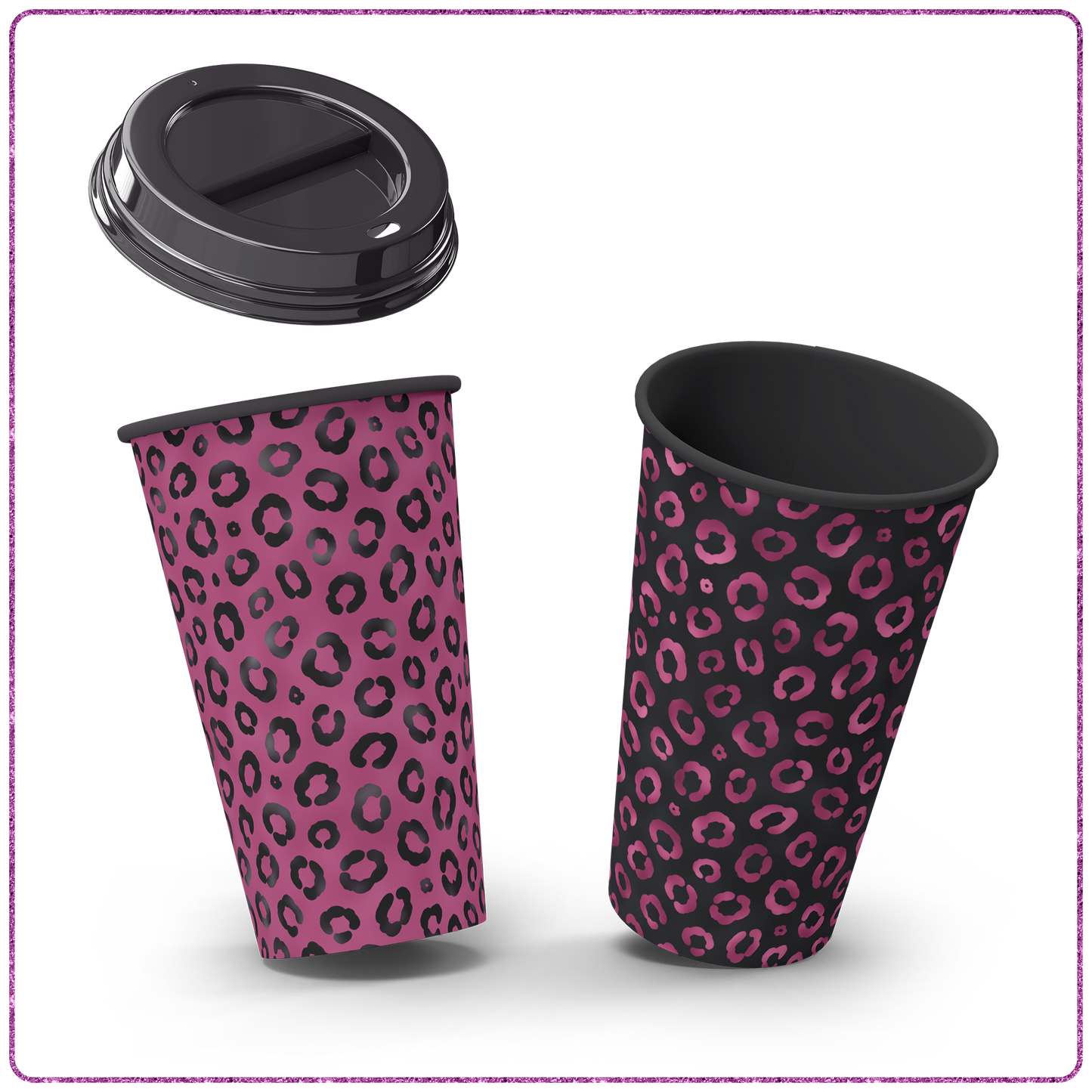 Pink & Black Animal Print Seamless Digital Paper Pack