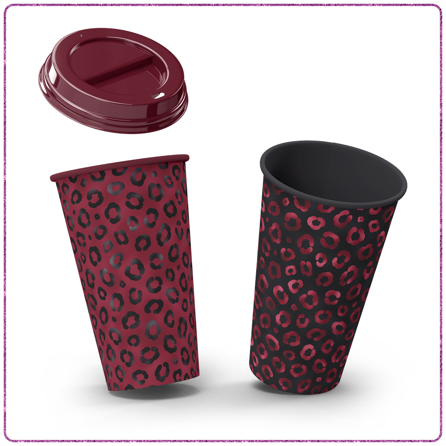 Red & Black Animal Print Seamless Digital Paper Pack