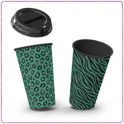 Green & Black Animal Print Seamless Digital Paper Pack