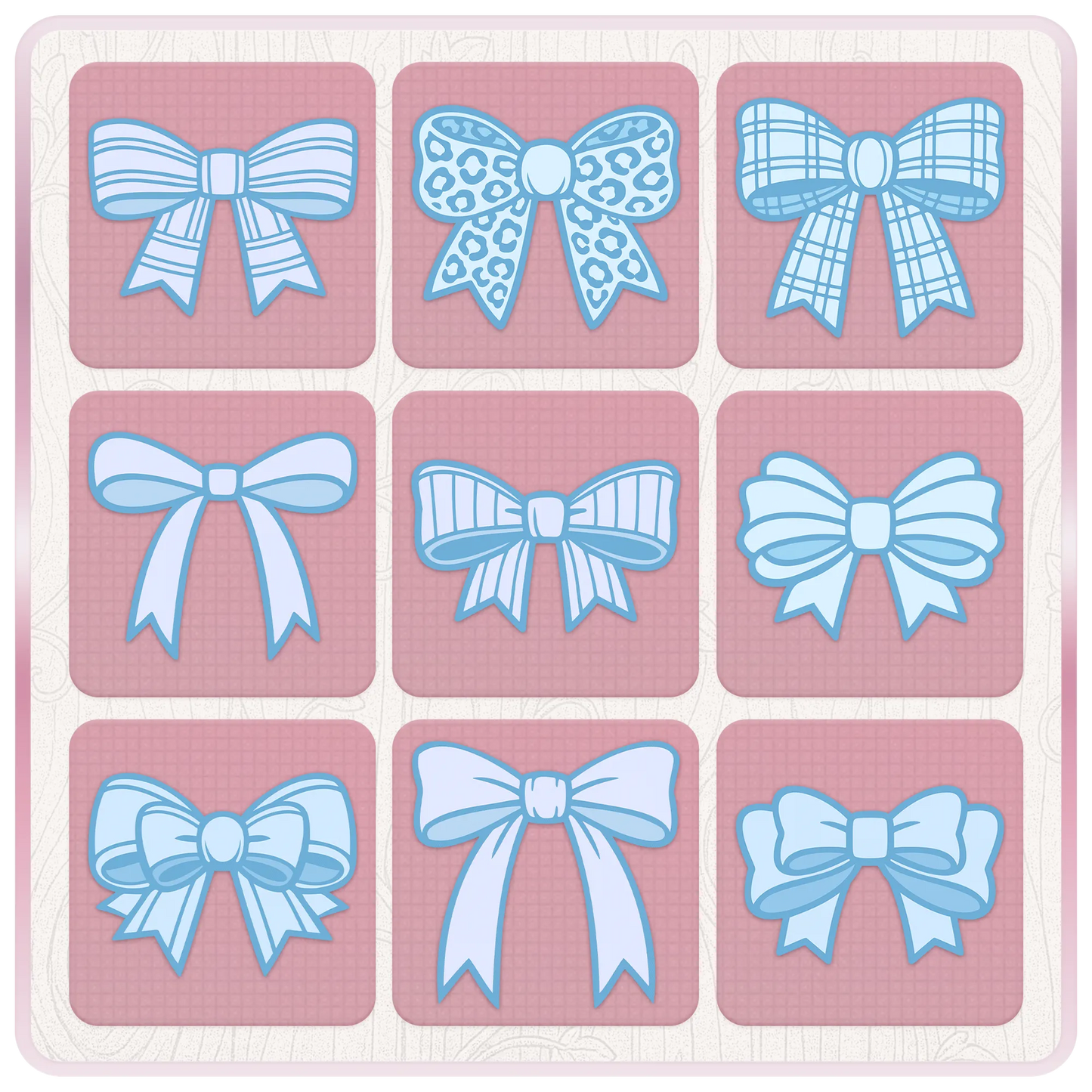 Blue bow SVG and PNG bundle preview featuring ribbon cut files for Cricut projects, sublimation designs and handmade crafts.