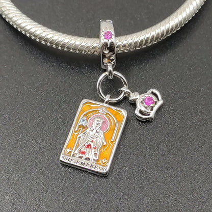 The Empress Tarot Dangle Bracelet Charm S925 Silver