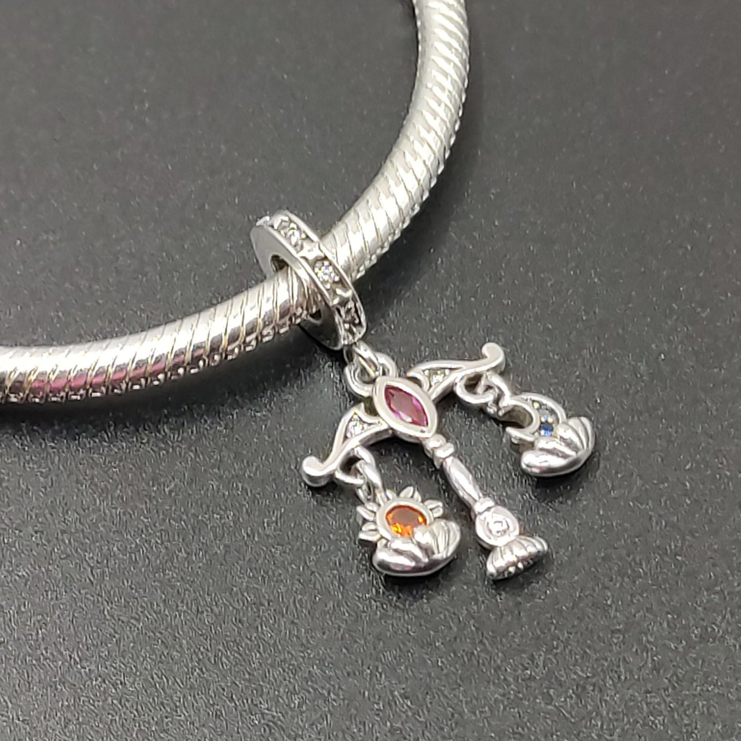 Scales Tarot Dangle Bracelet Charm S925 Silver
