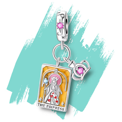 The Empress Tarot Dangle Bracelet Charm S925 Silver