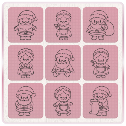 Cute waving Santa Claus SVG and PNG Christmas clipart showing vector cut file and printable digital file formats