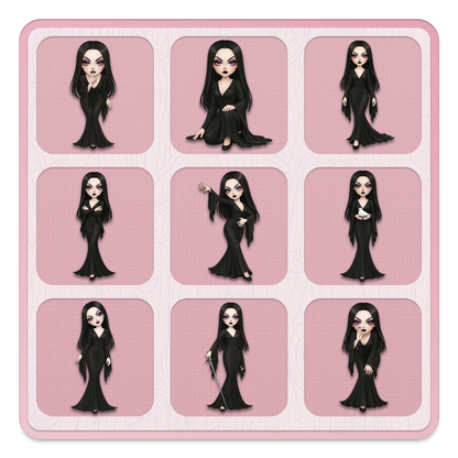 Gothic dark academia woman clipart bundle, elegant gothic lady PNG characters for planners, crafts and digital design