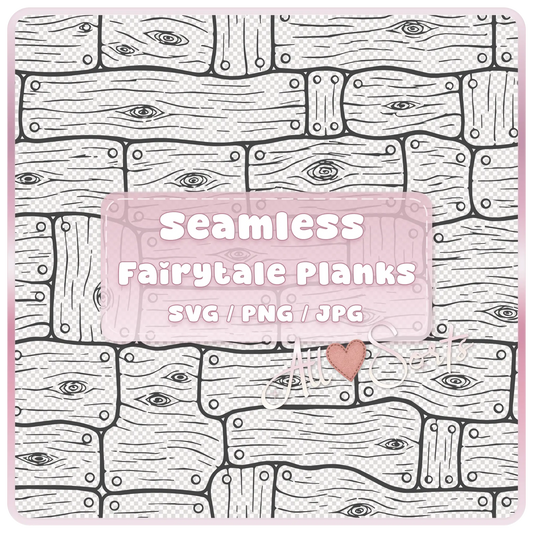 Seamless fairytale wooden floorboards pattern SVG PNG JPG digital download with rustic wood plank tileable design
