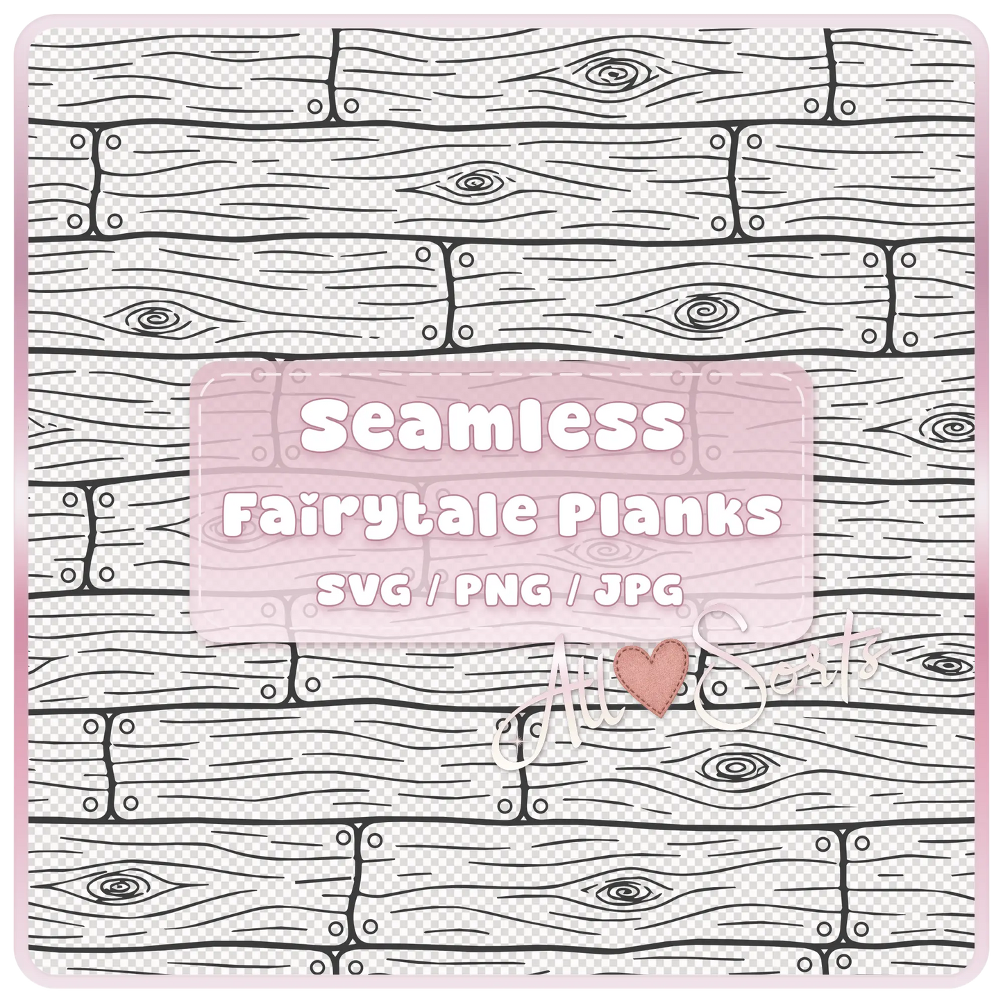 Seamless fairytale wooden floorboards SVG PNG JPG repeating rustic wood plank digital pattern background for Cricut and scrapbooking