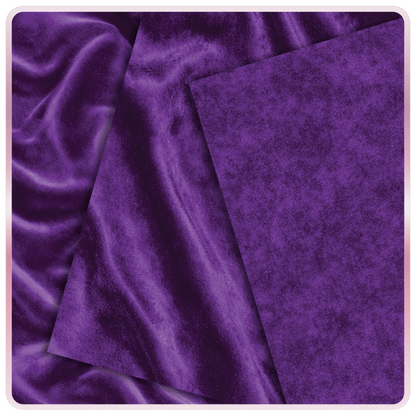 Amethyst velvet seamless texture with smooth draped fabric folds and deep purple tones, luxury fabric background