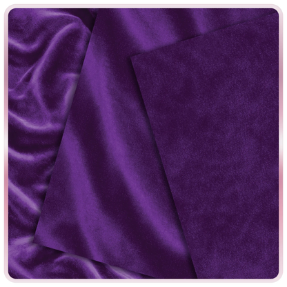 Amethyst velvet seamless pattern with realistic fabric grain and flowing folds, high resolution luxury texture background