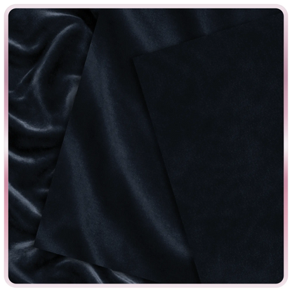 Dark black velvet seamless pattern with realistic fabric grain and soft folds, high resolution luxury texture background