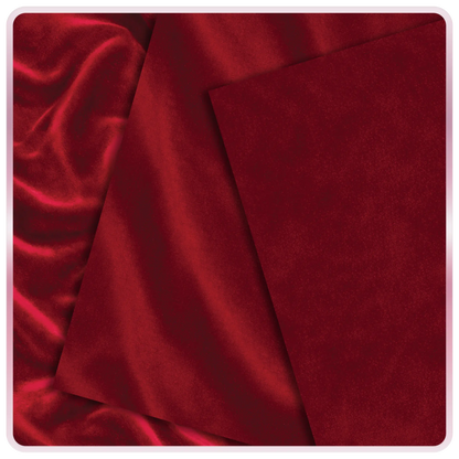 Ruby velvet seamless pattern with realistic fabric grain and flowing folds, high resolution luxury texture background
