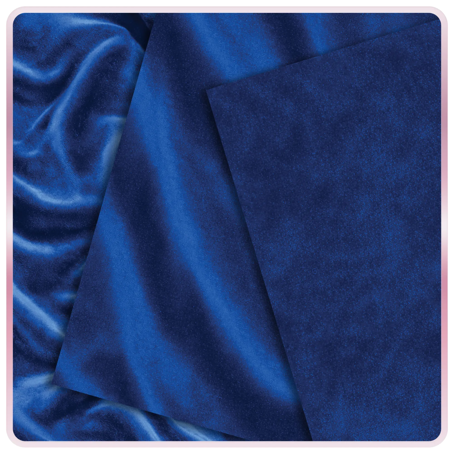Sapphire velvet seamless pattern with realistic fabric grain and flowing folds, high resolution luxury texture