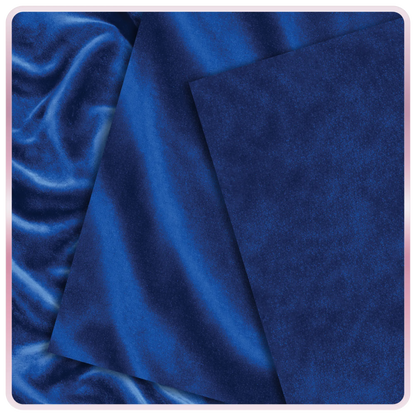 Sapphire velvet seamless pattern with realistic fabric grain and flowing folds, high resolution luxury texture