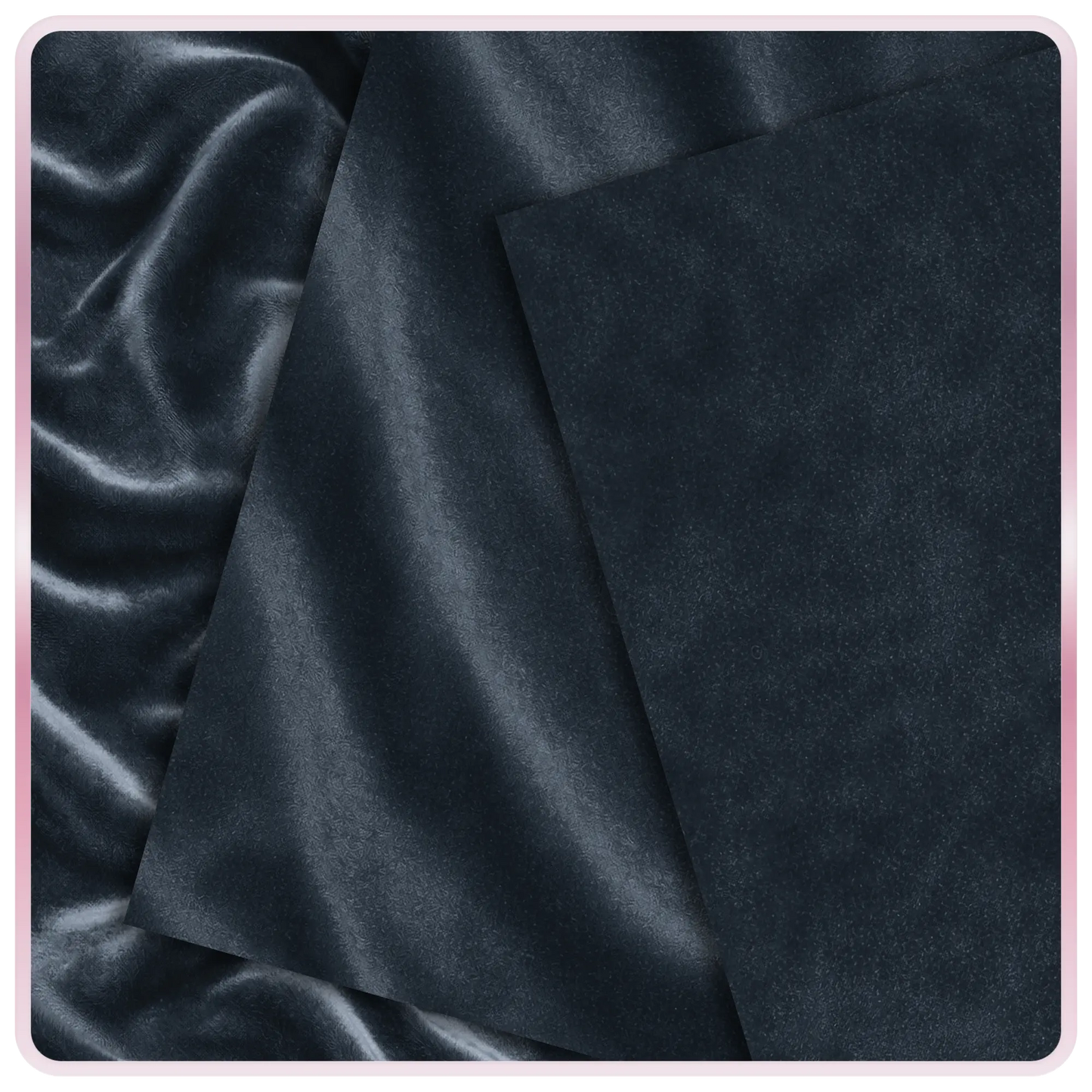 Silver velvet seamless pattern with realistic fabric grain and flowing folds, high resolution metallic texture background