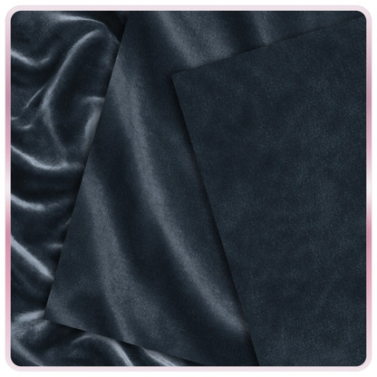 Silver velvet seamless pattern with realistic fabric grain and flowing folds, high resolution metallic texture background