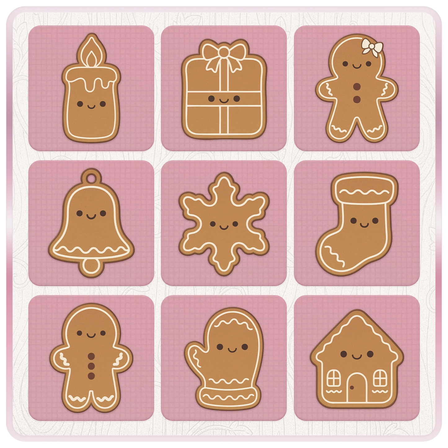 Cute Christmas gingerbread cookie clipart including candle, gift, gingerbread girl, bell, snowflake, stocking, gingerbread man, mitten and gingerbread house.