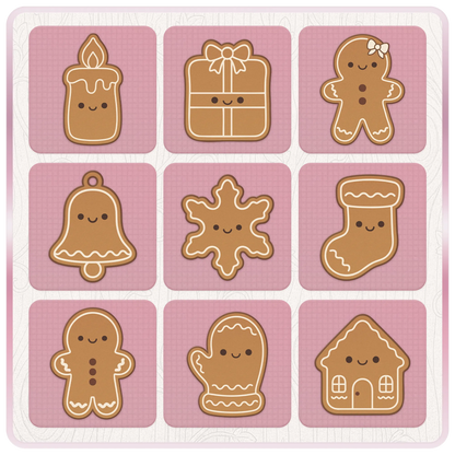 Cute Christmas gingerbread cookie clipart including candle, gift, gingerbread girl, bell, snowflake, stocking, gingerbread man, mitten and gingerbread house.