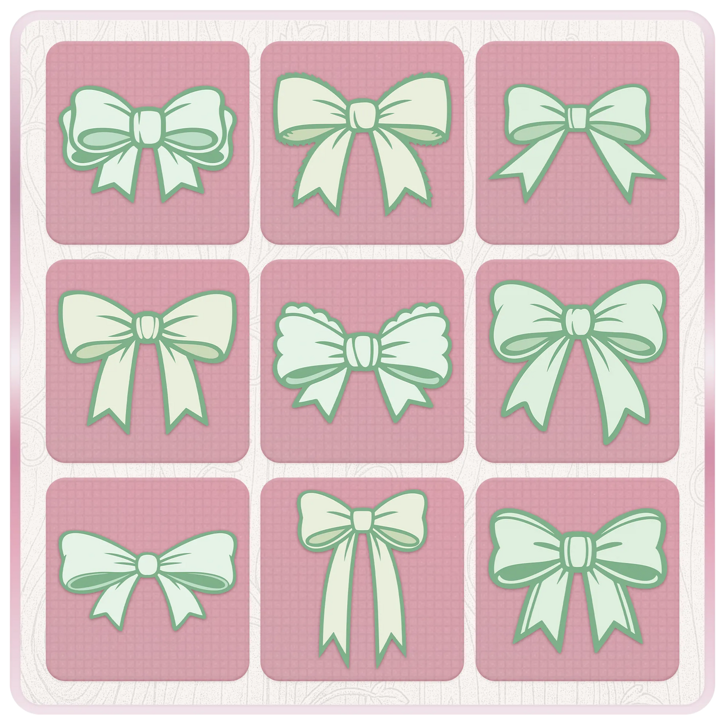 Green bow clipart bundle preview showing nine soft green ribbon SVG designs for stickers, scrapbooking, card making and digital crafts.